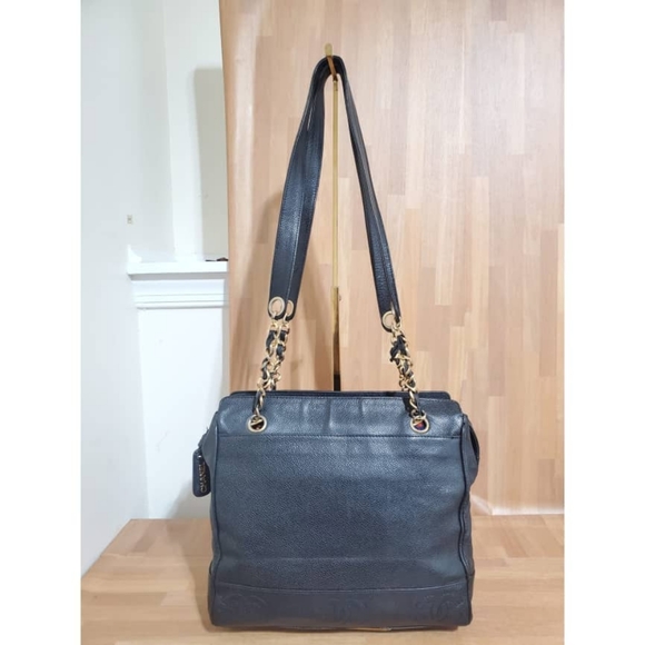 Authentic CHANEL Caviar CC Shoulder Bag Black - Picture 12 of 13